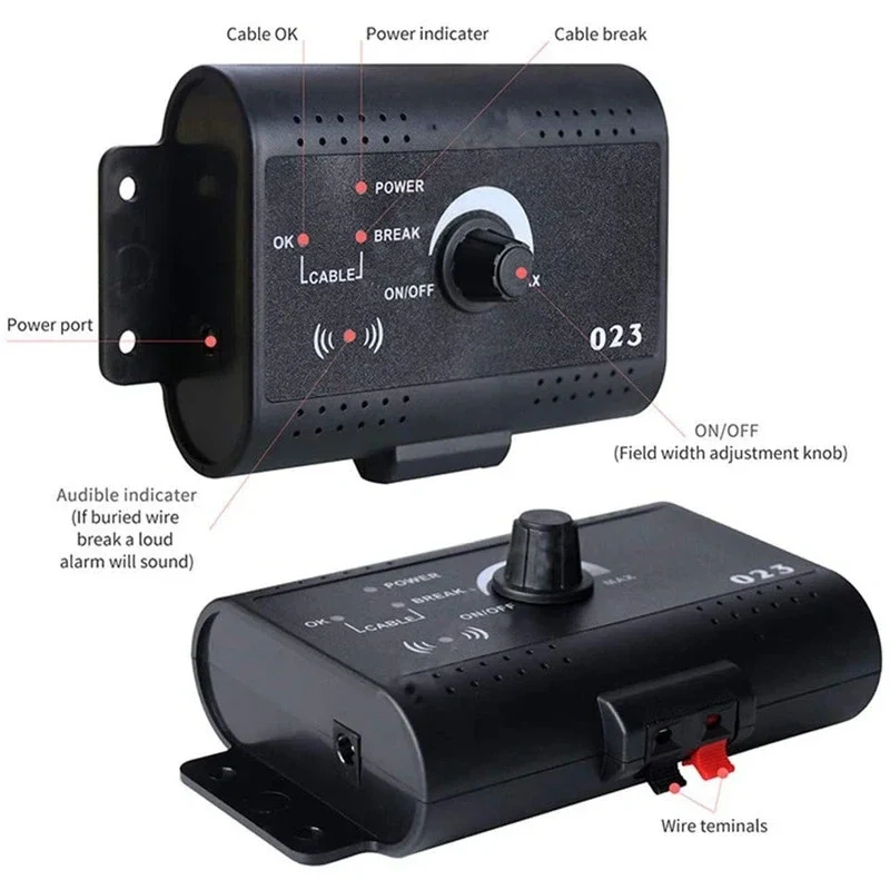 023 Safety Pet Dog Electric Fence With Waterproof Dog Electronic Training Collar Buried Electric Dog Fence Containment System
