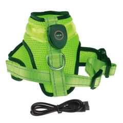 Great Pet LED Harness High Brightness Energy-saving Attractive No Pull Dog Vest Harness with LED Light
