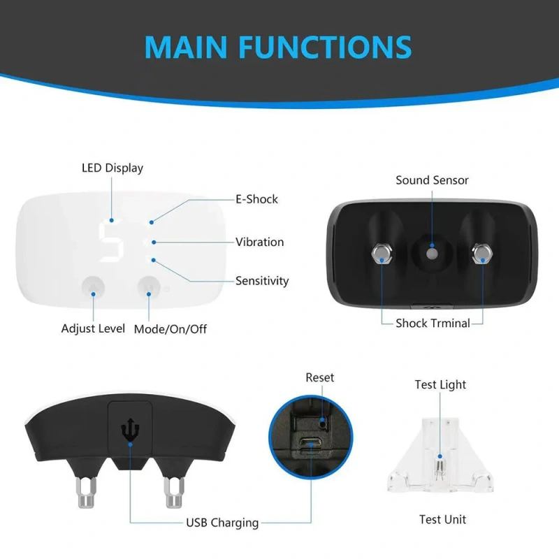Smart Electric Automatic Training Collar Anti Barking Dog Collar Rechargeable Vibration Stop Bark Collar Device Dog Accessories