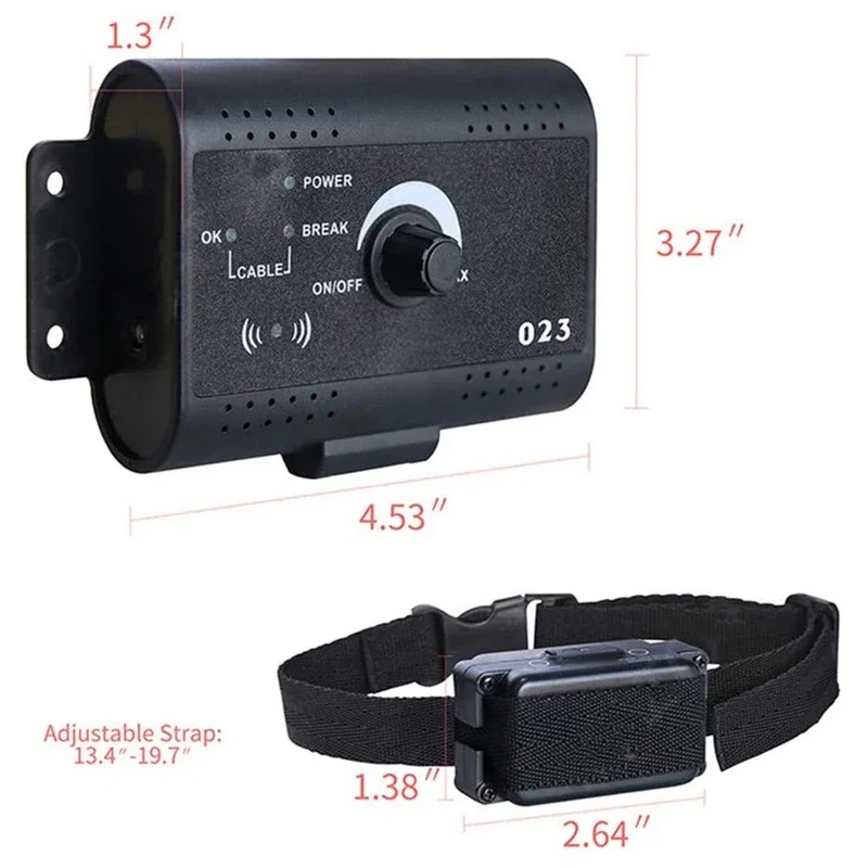 023 Safety Pet Dog Electric Fence With Waterproof Dog Electronic Training Collar Buried Electric Dog Fence Containment System