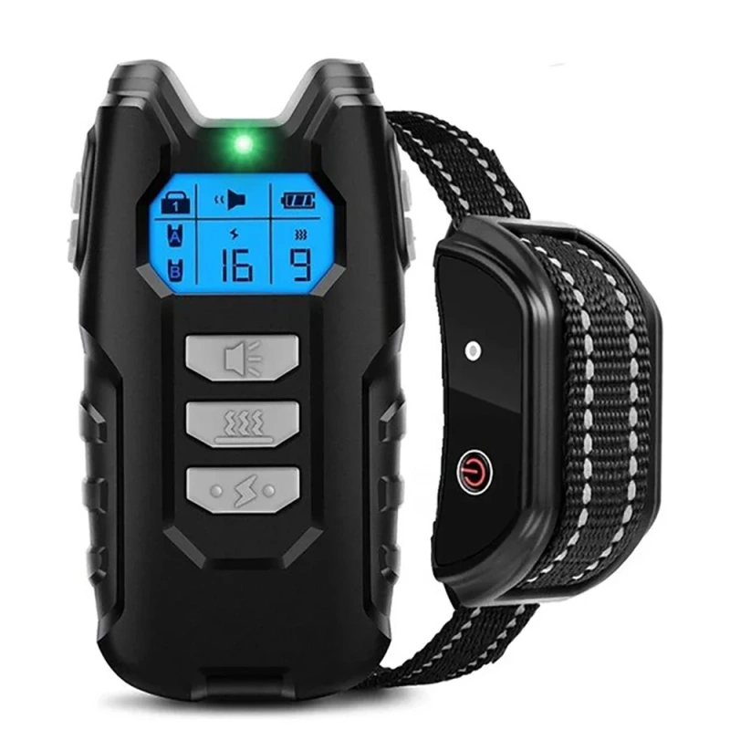 Pet Dog Training Barkproof Collar Rechargeable With Remote Control Trainer LCD Display Waterproof Shock Electric Sound Vibrator