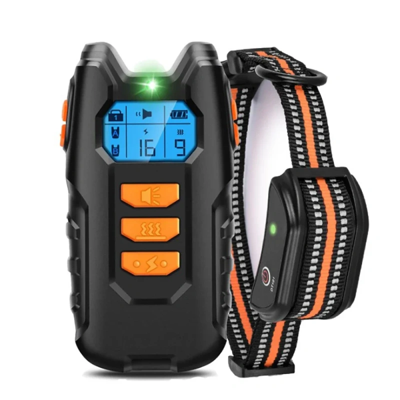 Pet Dog Training Barkproof Collar Rechargeable With Remote Control Trainer LCD Display Waterproof Shock Electric Sound Vibrator