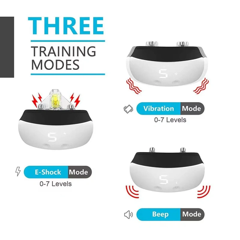 Smart Electric Automatic Training Collar Anti Barking Dog Collar Rechargeable Vibration Stop Bark Collar Device Dog Accessories