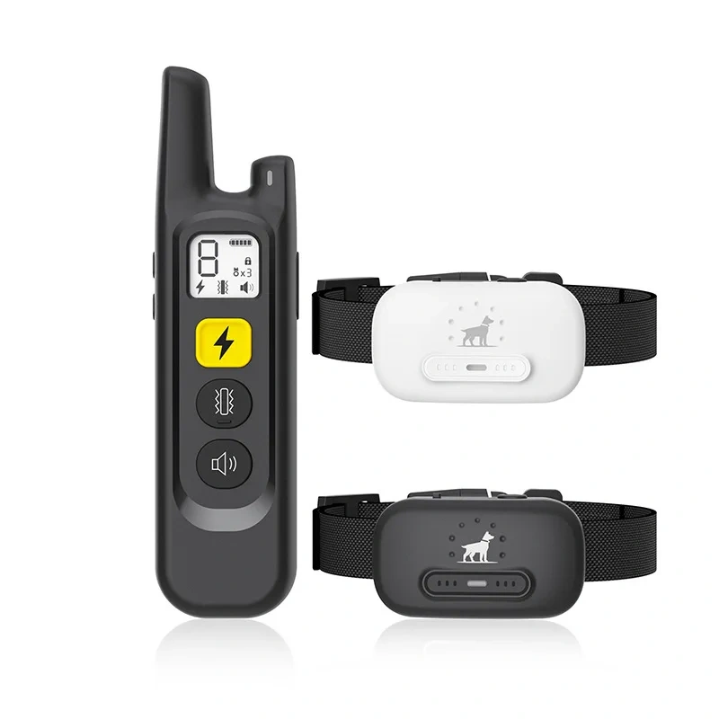 Remote Dog Training Collar System Pet Anti Barking Device Portable 2 in 1 Wireless Electric Dog Fence with Waterproof Charger