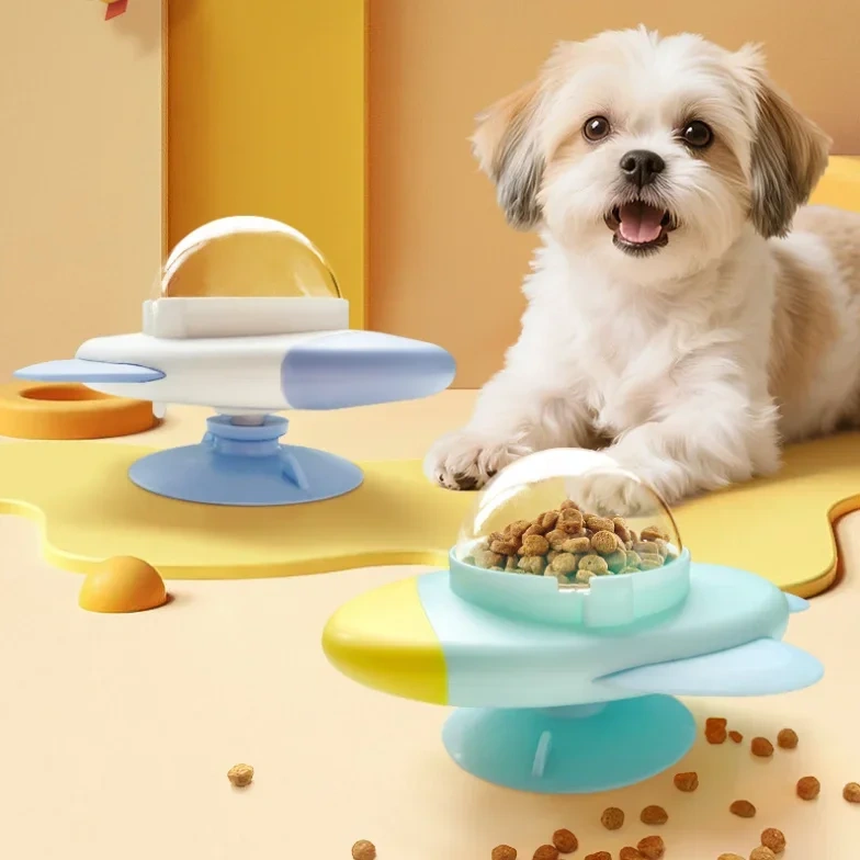 Interactive Dog And Cat Toy Pet Automatic Food Treat Dispenser Cartoon Duck Design Slow Food Pet Snack Feeder for Dog Training