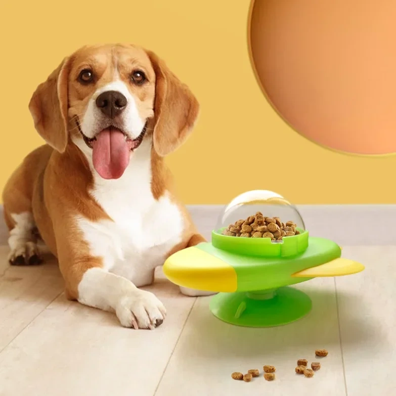 Interactive Dog And Cat Toy Pet Automatic Food Treat Dispenser Cartoon Duck Design Slow Food Pet Snack Feeder for Dog Training