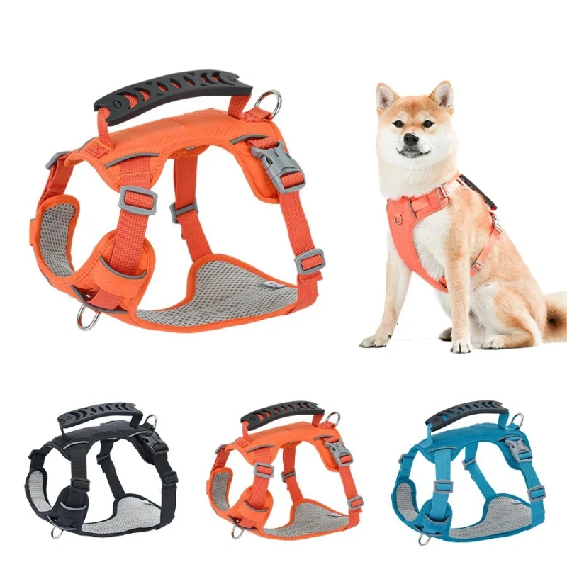Dog Harnesses Medium Large Dog Labrador Collar Husky Oxford Fabric Harness Pet Supplies Adjustable Vest Reflective Walking Chest