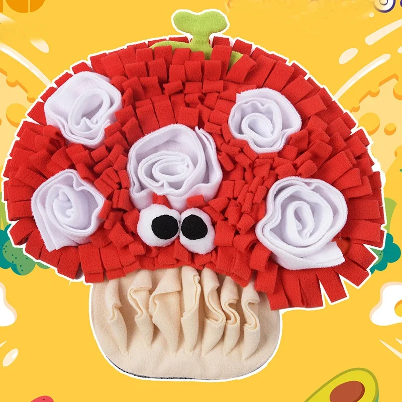 Sniffing Mat Snuffle Toy Relieve Emotions Nose Work Slow Feeder Anti Slip Dog Smell  Training Olfactory Carpet Interactive Games