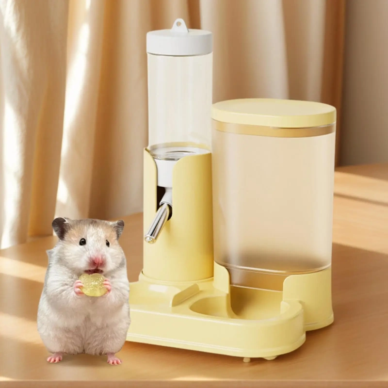 Hamster Water Dispenser Small Animal Water Bottle With Food Container Base Detachable Small Animal Drinking Waterer With Food