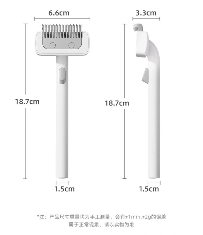 Stainless Steel Pet Comb with Rounded Knife Head - Dog Grooming Tool for Thinning Hair Gentle on Skin