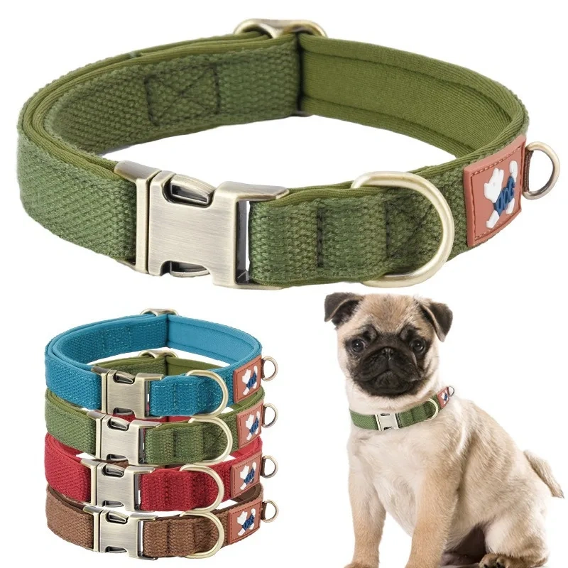 Escape-Proof Collar with FREE ID Engraving.Secure&Comfortable for Small/Medium/large Sizes Dogs.Good for Preventing Lost Pets