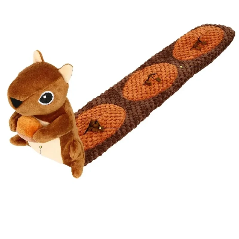 Cross-border pet products squirrel bb call sound pet plush toy dog toy can't bite, relieve boredom and hide food