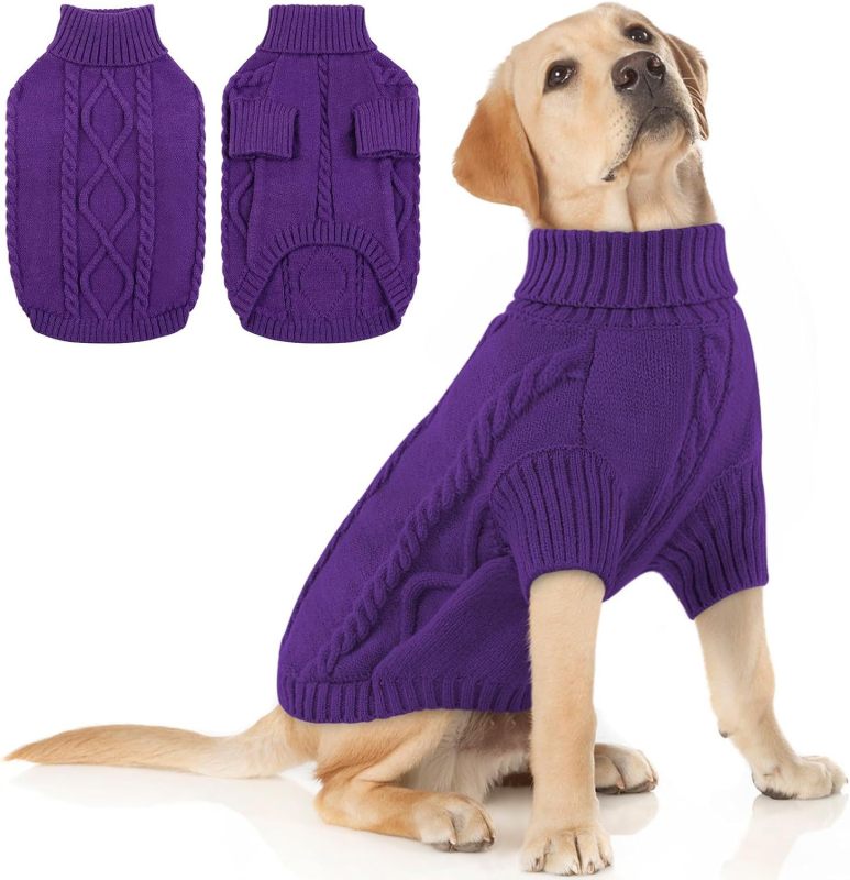 Dog Sweater Warm Knit High Neck