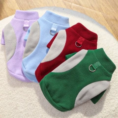 Autumn Winter New Pet Dog Cat Clothing Corgi Sports Base Shirt Fleece-Lined Dog Clothing Cat Supplies Made Polyester Classic