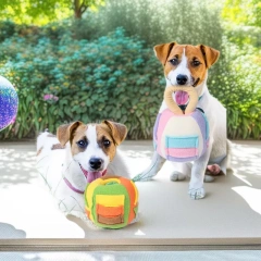 Interactive Dog Puzzle Toy Squeaky Snuffle Ball Treat Dispensing Mental Stimulation IQ Game Hide Food for Puppy Cat Small Pets