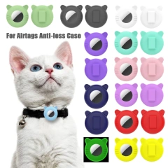 For Airtag Case Cat Collar Holder Stretchy Silicone Holder For Airtag Puppy Dog Anti-Lost Protective Pet Case Pet Protective