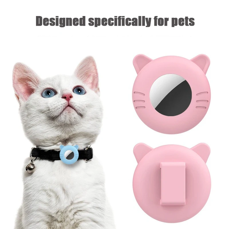 For Airtag Case Cat Collar Holder Stretchy Silicone Holder For Airtag Puppy Dog Anti-Lost Protective Pet Case Pet Protective
