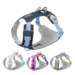 Escape Proof Dog Harness Lightweight - Breathable Quick Dry Mesh with Reflective Strips for Small Dogs Outdoor Use