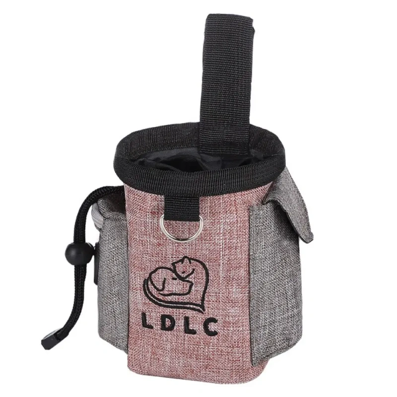 Large Capacity Dog Treat Bag Can Carry Multi-functional Dog Feeding Pouch Feeding Pack Solid Color Pet Trainer Waist Bag