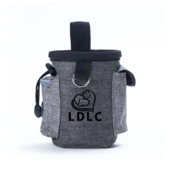 Large Capacity Dog Treat Bag Can Carry Multi-functional Dog Feeding Pouch Feeding Pack Solid Color Pet Trainer Waist Bag