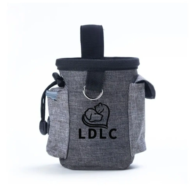 Large Capacity Dog Treat Bag Can Carry Multi-functional Dog Feeding Pouch Feeding Pack Solid Color Pet Trainer Waist Bag