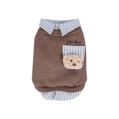 PET Suitable for Four-season Holiday Two-piece Striped Clothing