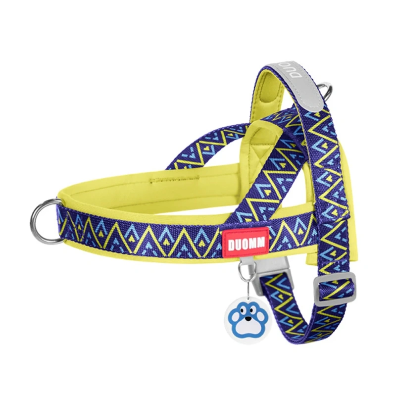Fashion Printed Saddle Dog Harness, Cute Adjustable Pet Vest with Handle, Multiple Colors & Patterns for Small Medium Large Bree
