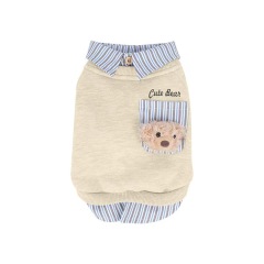 PET Suitable for Four-season Holiday Two-piece Striped Clothing