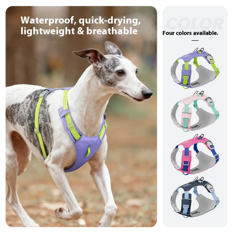 Escape Proof Dog Harness Lightweight - Breathable Quick Dry Mesh with Reflective Strips for Small Dogs Outdoor Use