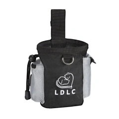 Large Capacity Dog Treat Bag Can Carry Multi-functional Dog Feeding Pouch Feeding Pack Solid Color Pet Trainer Waist Bag