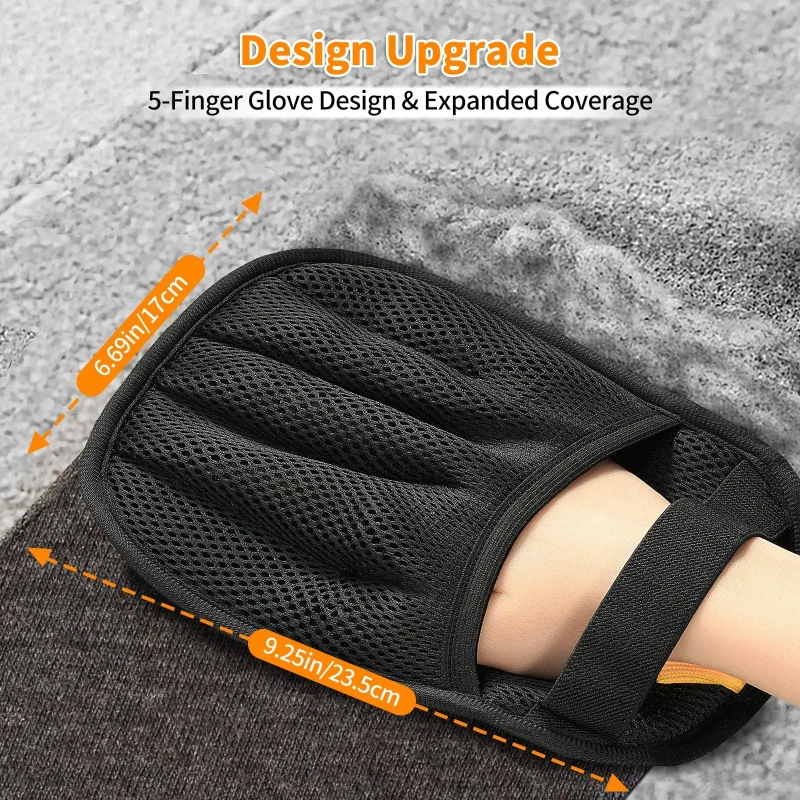 Pet Hair Removal Glove for Cats & Dogs 2025 Newly Upgraded Five-Finger Electrostatic Pet Hair Gloves Reusable Pet Hair Remover