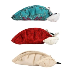 Dog Poop Bag Dispenser with Colorful Prints Chinese Dumpling Shape for Pet Walking, Outings and Travel D2RD