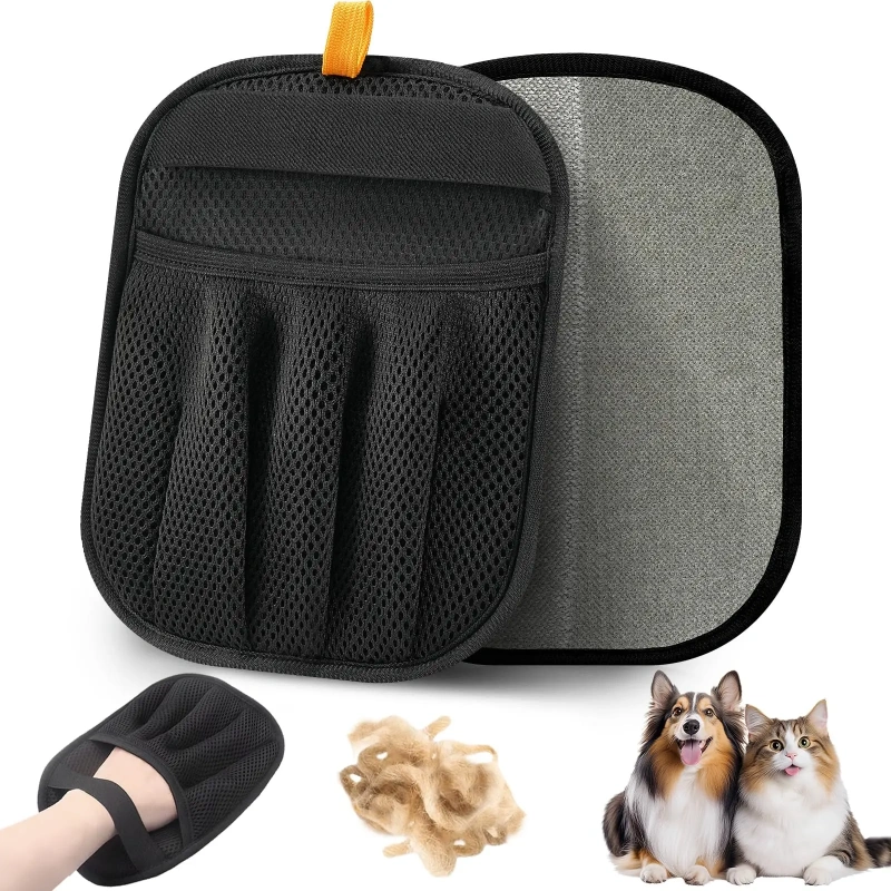 Pet Hair Removal Glove for Cats & Dogs 2025 Newly Upgraded Five-Finger Electrostatic Pet Hair Gloves Reusable Pet Hair Remover