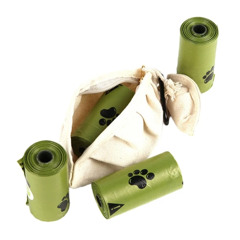 Dog Poop Bag Dispenser with Colorful Prints Chinese Dumpling Shape for Pet Walking, Outings and Travel D2RD