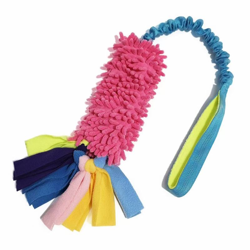 Colorful Pet Chew Toy Plush Squeaky Grind Teeth Toy Funny with Sound