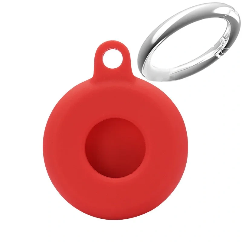 For Apple Airtag Keychain Holder Case Lightweight Anti-Scratch Silicone Protective Cover Easy Installation Shockproof Airtags