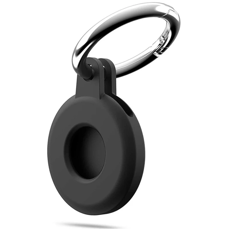 For Apple Airtag Keychain Holder Case Lightweight Anti-Scratch Silicone Protective Cover Easy Installation Shockproof Airtags