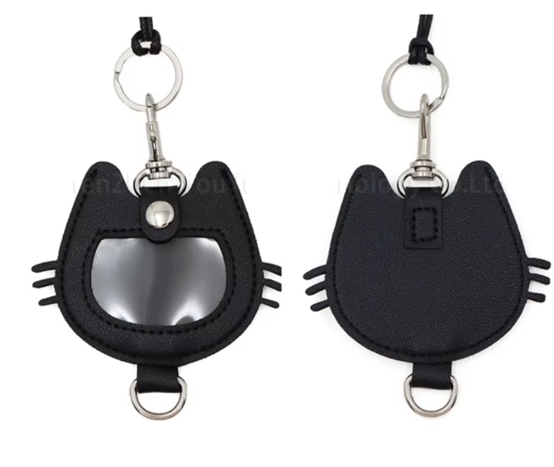 Pet Hair Storage Keychain Cat Hair Memorial Keyring PU Memorial Keepsake Stylish Ornament for Cat Owners