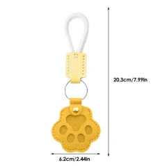 Artificial Leather Cat Hair Storage Keychain Cute Commemorative Pet Hair Keepsake Storage Keychain For Travel Commuting Hanging