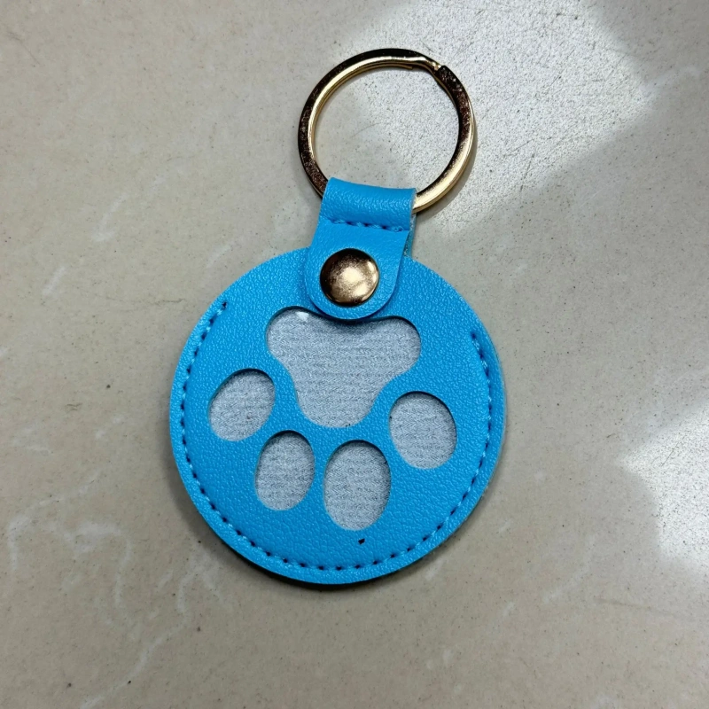 Paw Shape Pet Hair Memorial Pouch Cute Keepsake Storage Bag for Cat/Dog Fur, Keychain Attachment for Pet Loss Memorial Jewelry