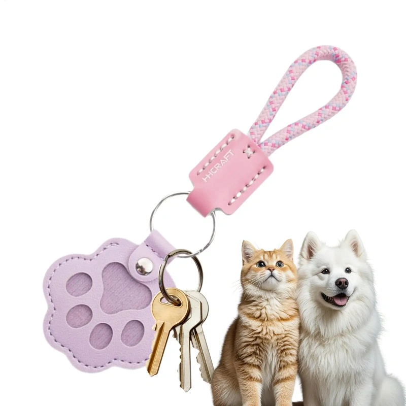 Artificial Leather Cat Hair Storage Keychain Cute Commemorative Pet Hair Keepsake Storage Keychain For Travel Commuting Hanging