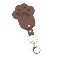 Pet Memorial Keychain Pendant Dog Cat Claw Design Faux Leather Pet Hair Memorial Keychain Pet Accessory Заключитель