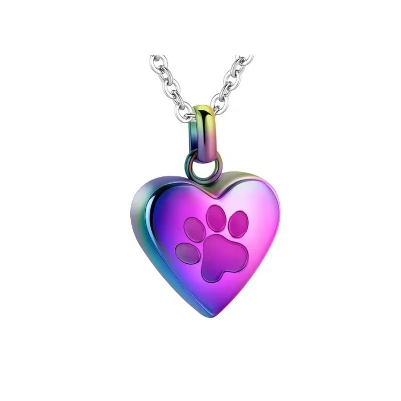 Pet Ashes Heart Cremation Jewelry Urn Necklace for Ashes for Women Men