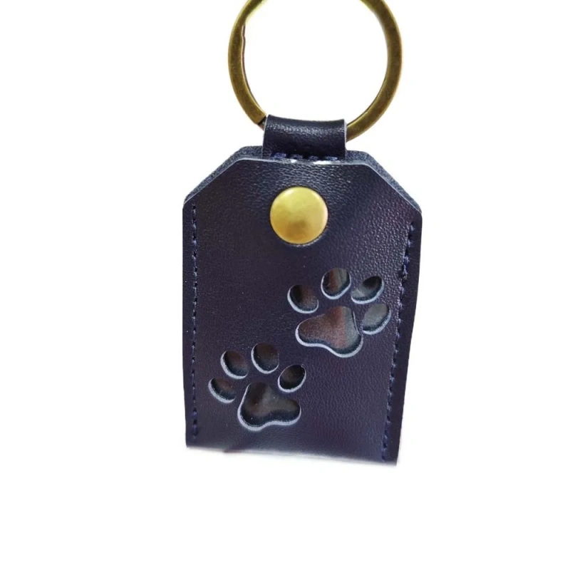 Cat Dog Claw Pet Hair Storage Bag Puppy PU Leather Pet Hair Keychain Keyring Memorial Dogs Paw Pendant Pet Lovers