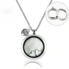 Pet Hair Souvenir Necklace Can Store Hair, Teeth, Cat and Dog Love, Commemorative Necklace, Fashionable Commemorative Gift
