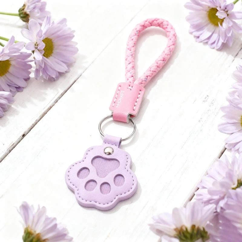 Artificial Leather Cat Hair Storage Keychain Cute Commemorative Pet Hair Keepsake Storage Keychain For Travel Commuting Hanging