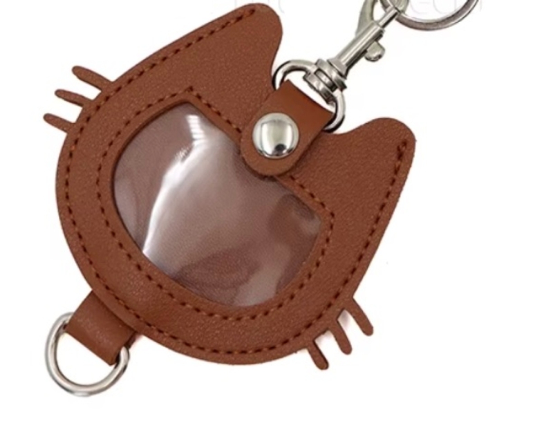 Pet Hair Storage Keychain Cat Hair Memorial Keyring PU Memorial Keepsake Stylish Ornament for Cat Owners