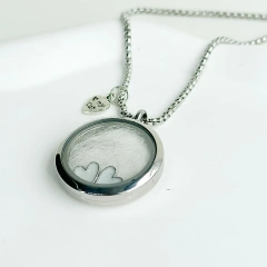 Pet Hair Souvenir Necklace Can Store Hair, Teeth, Cat and Dog Love, Commemorative Necklace, Fashionable Commemorative Gift