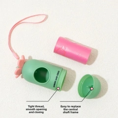 Pet Supplies Flower Shape Pet Poop Scooper Bag Walking Dog with Lanyard Pet Waste Bag Flower Dog Garbage Holder Outdoor