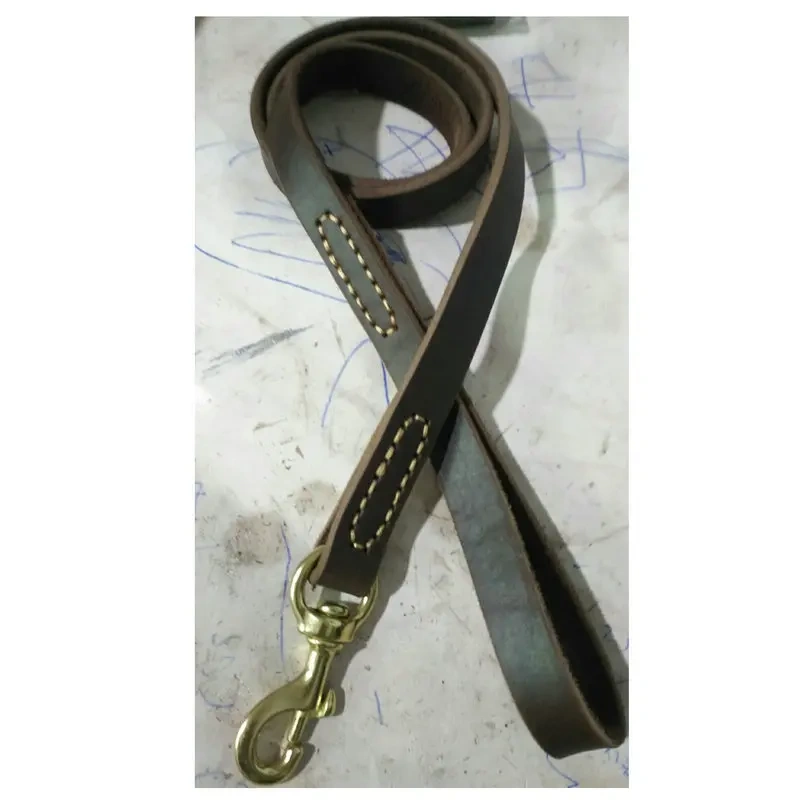 Pet Traction Products Cowhide Multifunctional Leash Explosion-proof Punch Leather Dog Leash